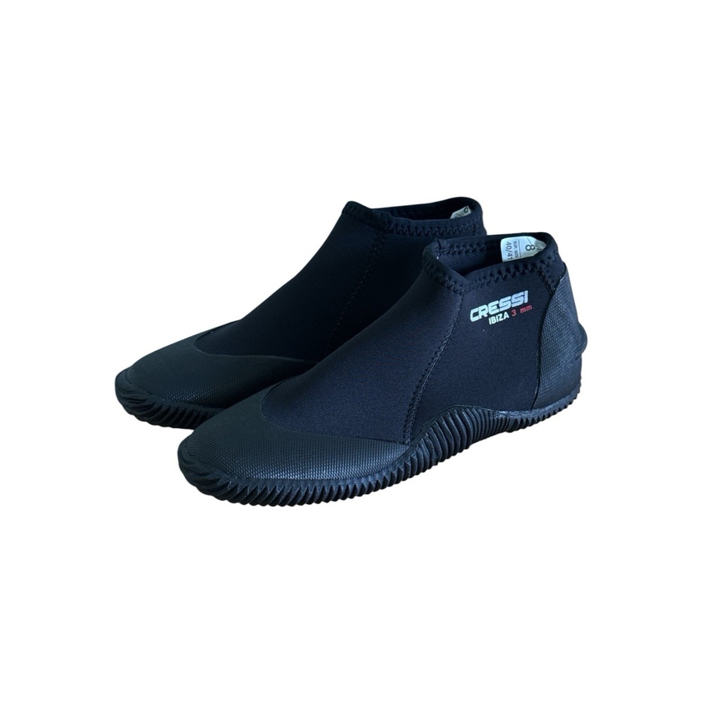 Cressi 3mm Black Ibiza Neoprene Diving Boots Size 8 Men 9 Women NWOT